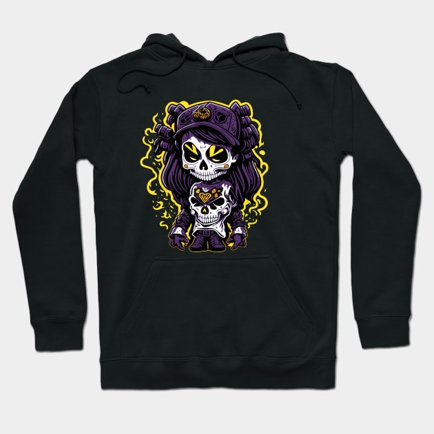 Zombie Girl Hoodie by Blackhearttees